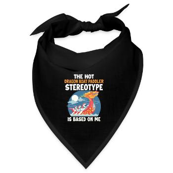 Das Drachenboot-Klischee basiert auf mir: Team-Liebhaber - Bandana Dreieckstuch - Schwarz - Vorne
