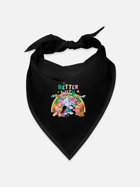 Paw Patrol Skye Everest & Liberty Süßes Design - Bandana Dreieckstuch - Schwarz