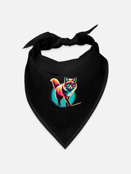 Fuchs Slackline - Bandana Dreieckstuch - Schwarz