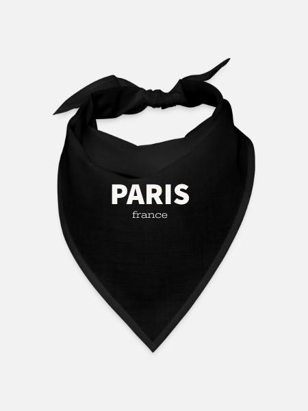 PARIS - Bandana Dreieckstuch - Schwarz