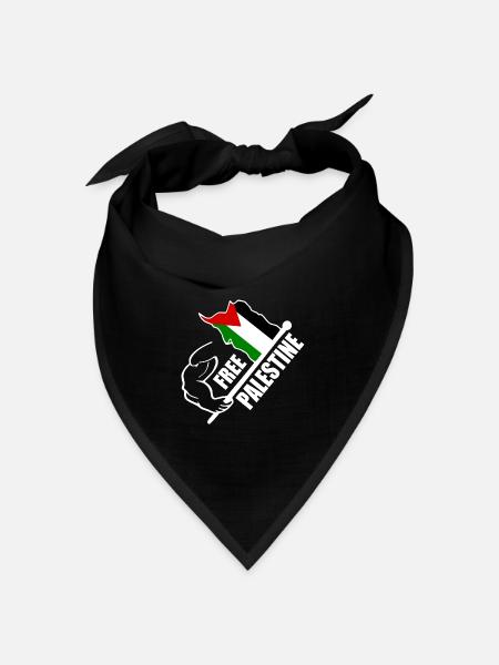 Free palestine - Bandana Dreieckstuch - Schwarz