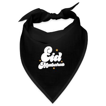 Eid Mubarak - Bandana Dreieckstuch - Schwarz - Vorne