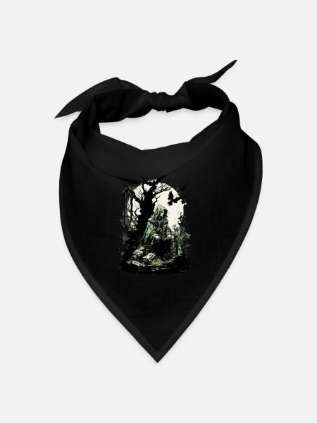 Druiden-Elf - Bandana Dreieckstuch - Schwarz