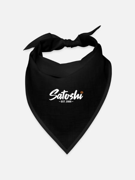 Satoshi est 2009 Bitcoin - Bandana Dreieckstuch - Schwarz