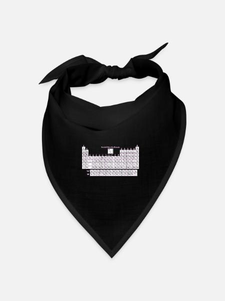 Periodensystem der Elemente - Bandana Dreieckstuch - Schwarz