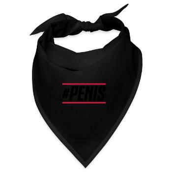 penis hashtag - Bandana Dreieckstuch - Schwarz - Vorne