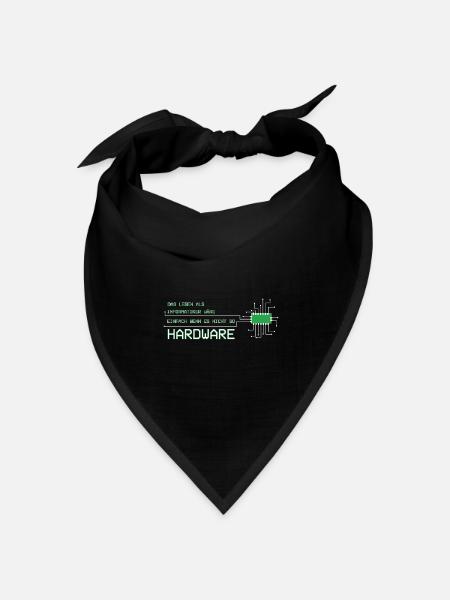 Informatiker Techniker Leben wäre einfach Hardware - Bandana Dreieckstuch - Schwarz