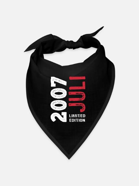 Limited Edition Juli 2007 - Geburtstag - Geschenk - Bandana Dreieckstuch - Schwarz