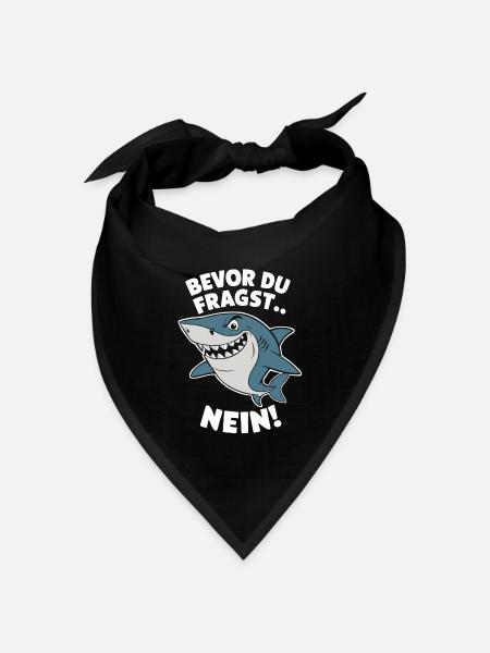 Hai Haifisch Haie Haifische - Bandana Dreieckstuch - Schwarz