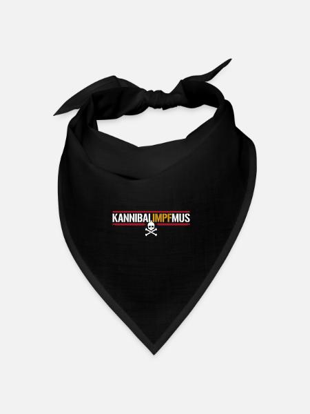 Kannibalimpfmus | Farben änderbar - Bandana Dreieckstuch - Schwarz