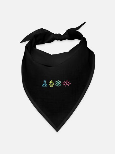 Wissenschaft Elemente - Bandana Dreieckstuch - Schwarz