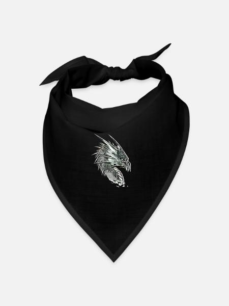 Drache - Bandana Dreieckstuch - Schwarz