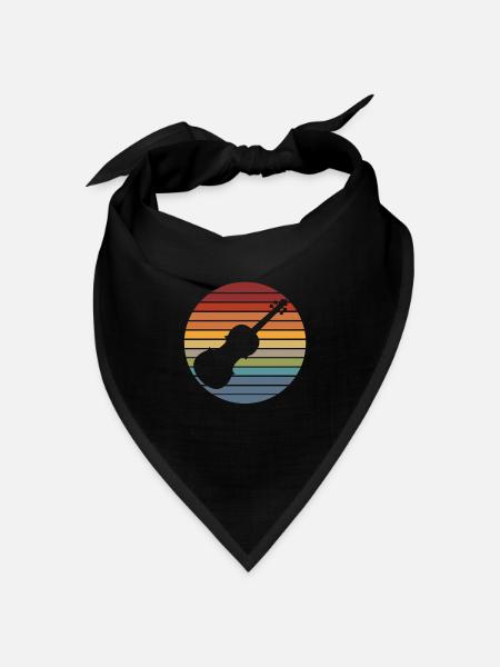 Geige Geiger Geschenk - Bandana Dreieckstuch - Schwarz