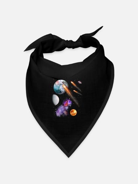Universum - Bandana Dreieckstuch - Schwarz
