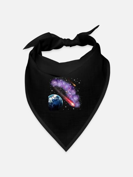 Weltraum - Bandana Dreieckstuch - Schwarz