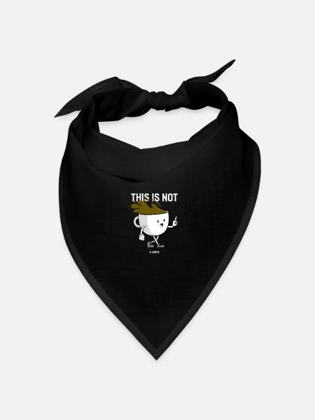 Ich liebe Kakao keinen Kaffee - Bandana Dreieckstuch - Schwarz