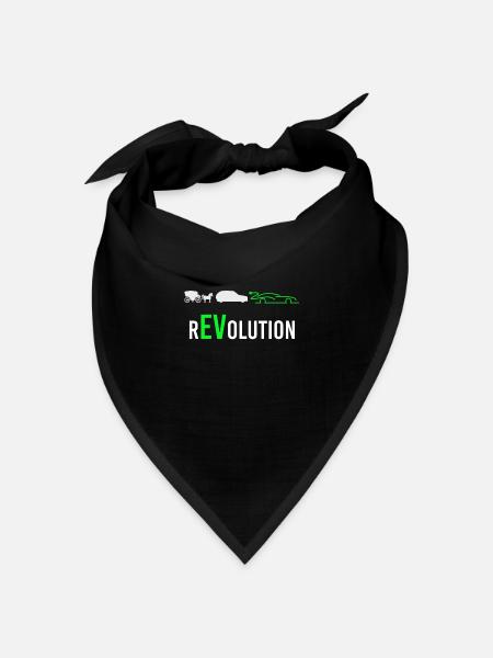 Elektroauto elektro Auto eauto rEVolution - Bandana Dreieckstuch - Schwarz