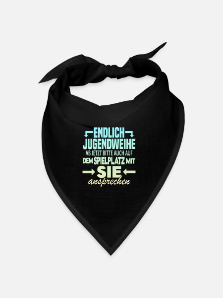 Jugendweihe Spielplatz - Bandana Dreieckstuch - Schwarz