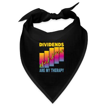 Dividends are my Therapy - Bandana Dreieckstuch - Schwarz - Vorne