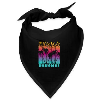 Exuma Bahamas - Bandana Dreieckstuch - Schwarz - Vorne