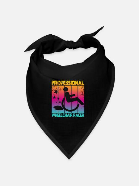 Professional Wheelchair Racer - Bandana Dreieckstuch - Schwarz