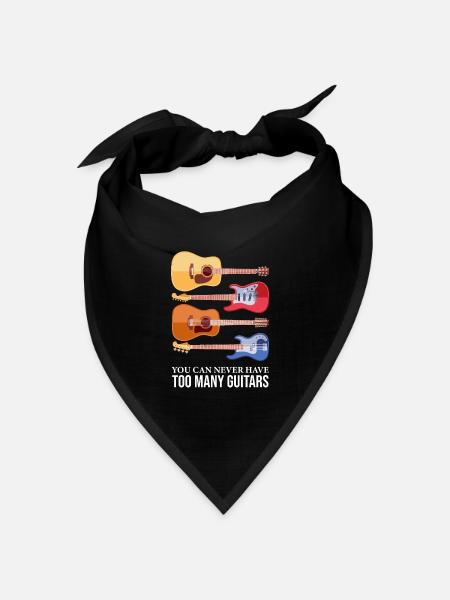 You Can Never Have Too Many Guitars - Bandana Dreieckstuch - Schwarz