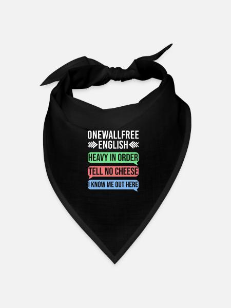 Onewallfree English für Englisch Lehrer Übersetzer - Bandana Dreieckstuch - Schwarz