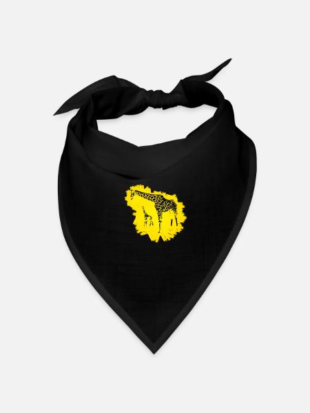 Giraffe - Bandana Dreieckstuch - Schwarz
