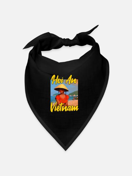Hoi An Vietnam Sonnenuntergang - Bandana Dreieckstuch - Schwarz