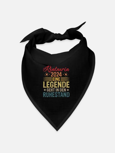 Rentnerin 2024 Eine Legende Geht In Rente - Bandana Dreieckstuch - Schwarz