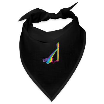 spargel, regenbogen,kotzender spargel, bunt - Bandana Dreieckstuch - Schwarz - Vorne