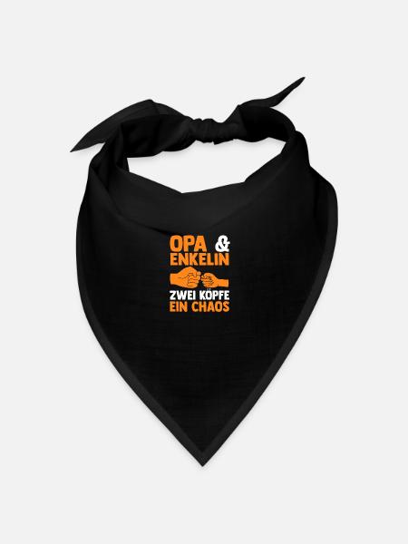 Opa Und Enkel - Bandana Dreieckstuch - Schwarz