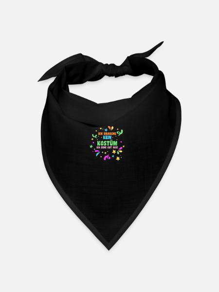Karnevalskostüm Fasching Karneval - Bandana Dreieckstuch - Schwarz