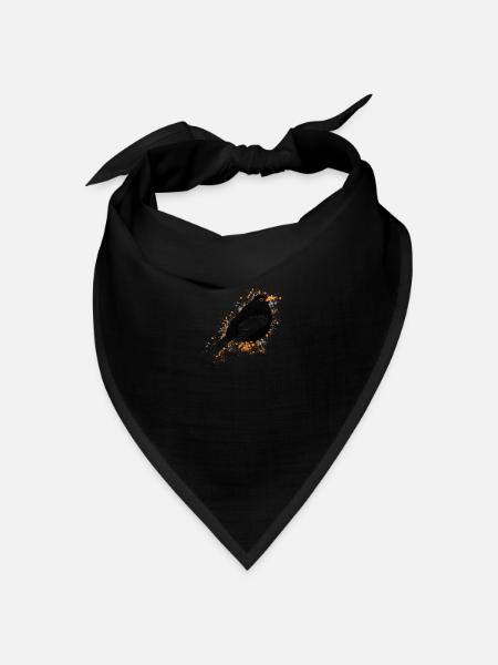 Amsel Vogel Vogelfreund Vogelbeobachter - Bandana Dreieckstuch - Schwarz