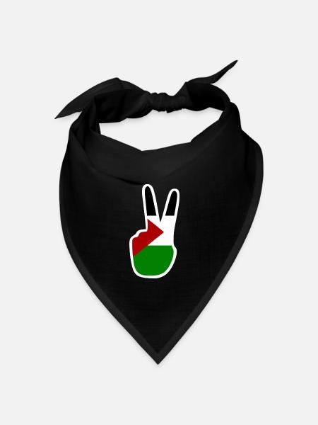 Free palestine - Bandana Dreieckstuch - Schwarz