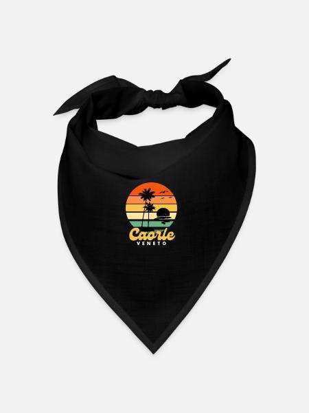 Italy Caorle Veneto Beach Vacation - Bandana Dreieckstuch - Schwarz