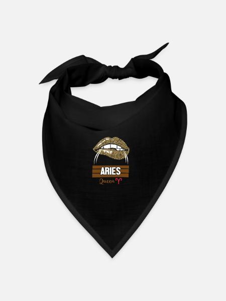 Sternzeichen Widder - Bandana Dreieckstuch - Schwarz