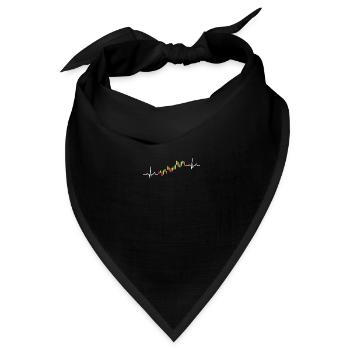 Aktienmarkt Börse Trader Aktien EKG - Bandana Dreieckstuch - Schwarz - Vorne