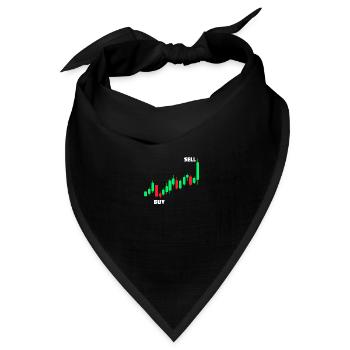 Buy Sell Aktienmarkt Börse Trader - Bandana Dreieckstuch - Schwarz - Vorne