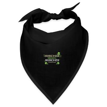 Irischer Segen, irisches Wohlstand - Bandana Dreieckstuch - Schwarz - Vorne