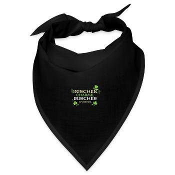 Irischer Charme, irisches Charisma - Bandana Dreieckstuch - Schwarz - Vorne