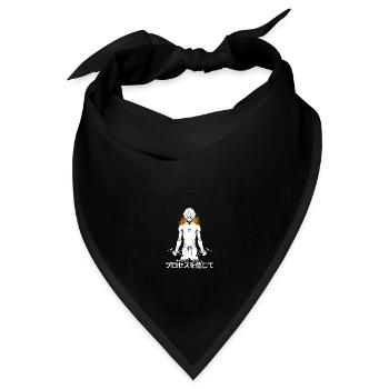 Disciplined Warrior: Anime-inspirierte Workout-Kunst - Bandana Dreieckstuch - Schwarz - Vorne