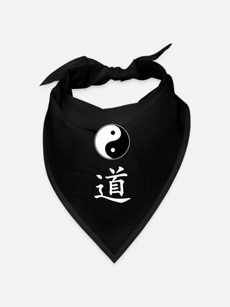 yin yang dao - Bandana Dreieckstuch - Schwarz