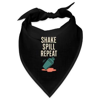 Shaker Steckt Fest Anfänger-mixologe - Bandana Dreieckstuch - Schwarz - Vorne
