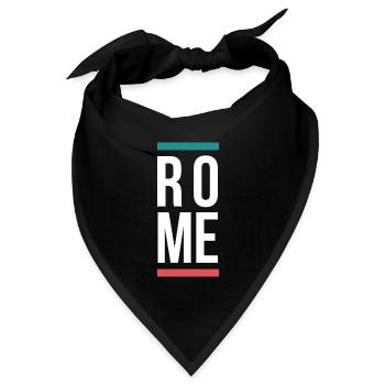 Rome City Bold Typography-Design - Bandana Dreieckstuch - Schwarz - Vorne