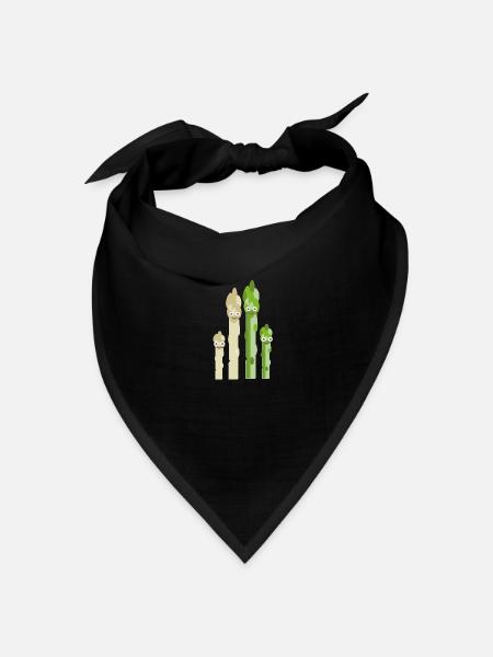 spargel familie,spargel,weisser spargel,familie - Bandana Dreieckstuch - Schwarz