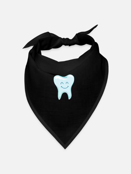 Lachender Zahn - Zähne - Zahnarzt - Bandana Dreieckstuch - Schwarz