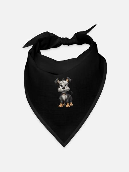 Yorkshire Terrier Hund Tier - Bandana Dreieckstuch - Schwarz