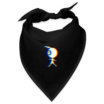 EDM - Alien - Glitch Rave Style - Bandana Dreieckstuch - Schwarz - Vorne