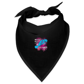 Ich träume von Manatee und Dugong - Bandana Dreieckstuch - Schwarz - Vorne